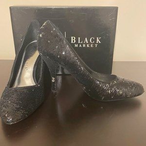 White House Black Market Sequin Marco heels